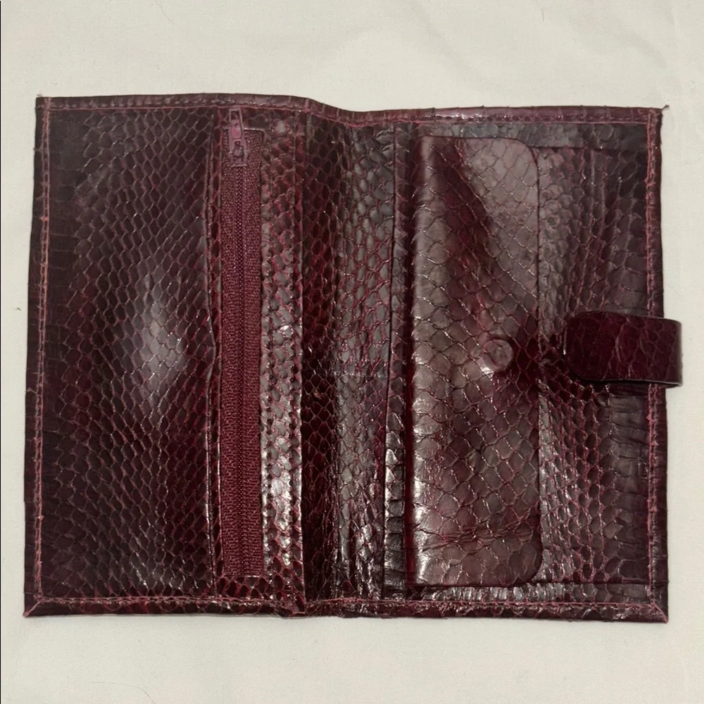 Burgundy snakeskin Wallet